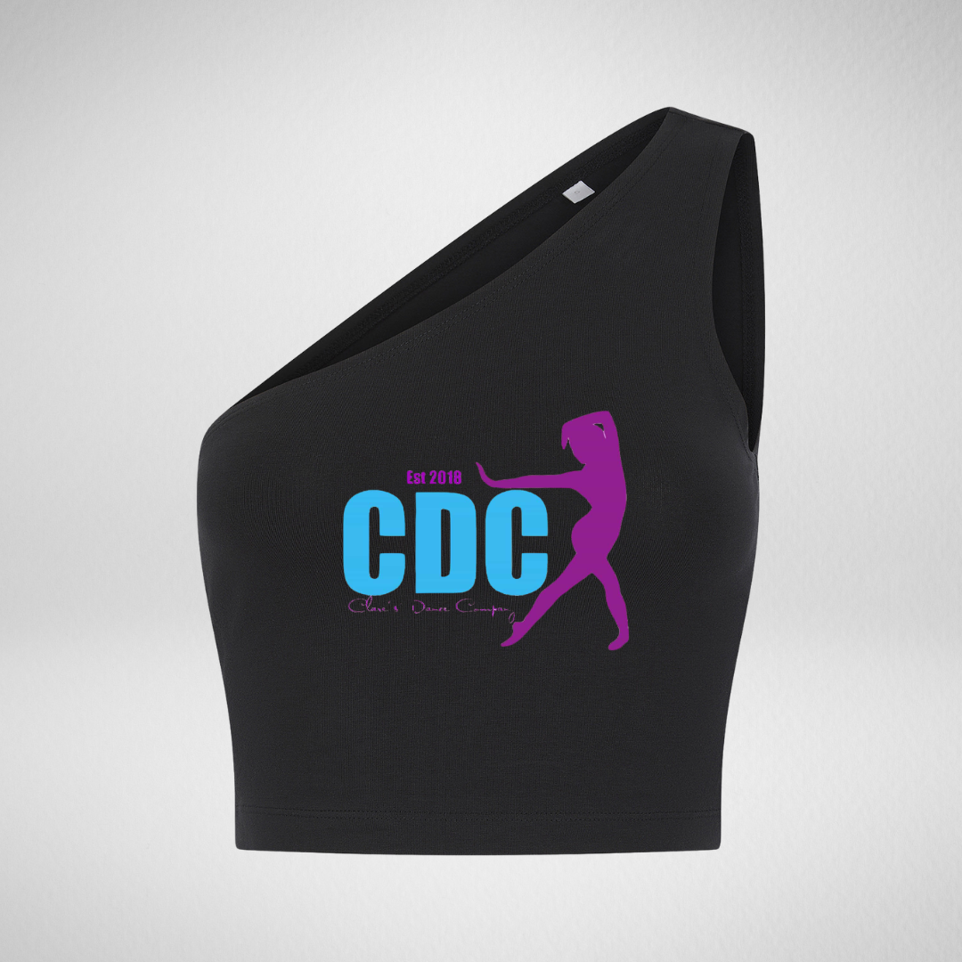 Clare's Dance Company One Shoulder Crop Top