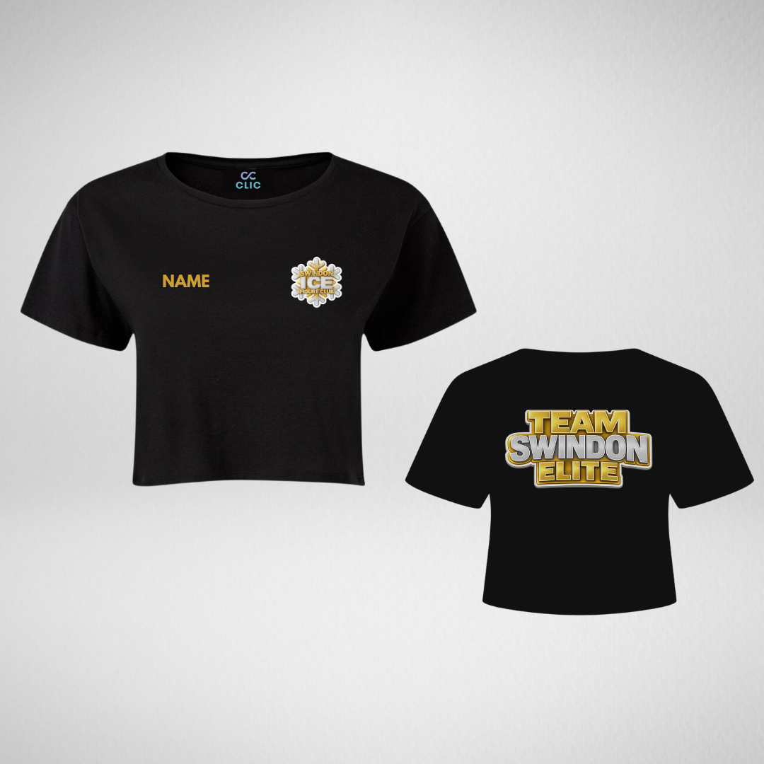 Swindon Ice Figure Club Main Range Gold Cropped T-Shirt