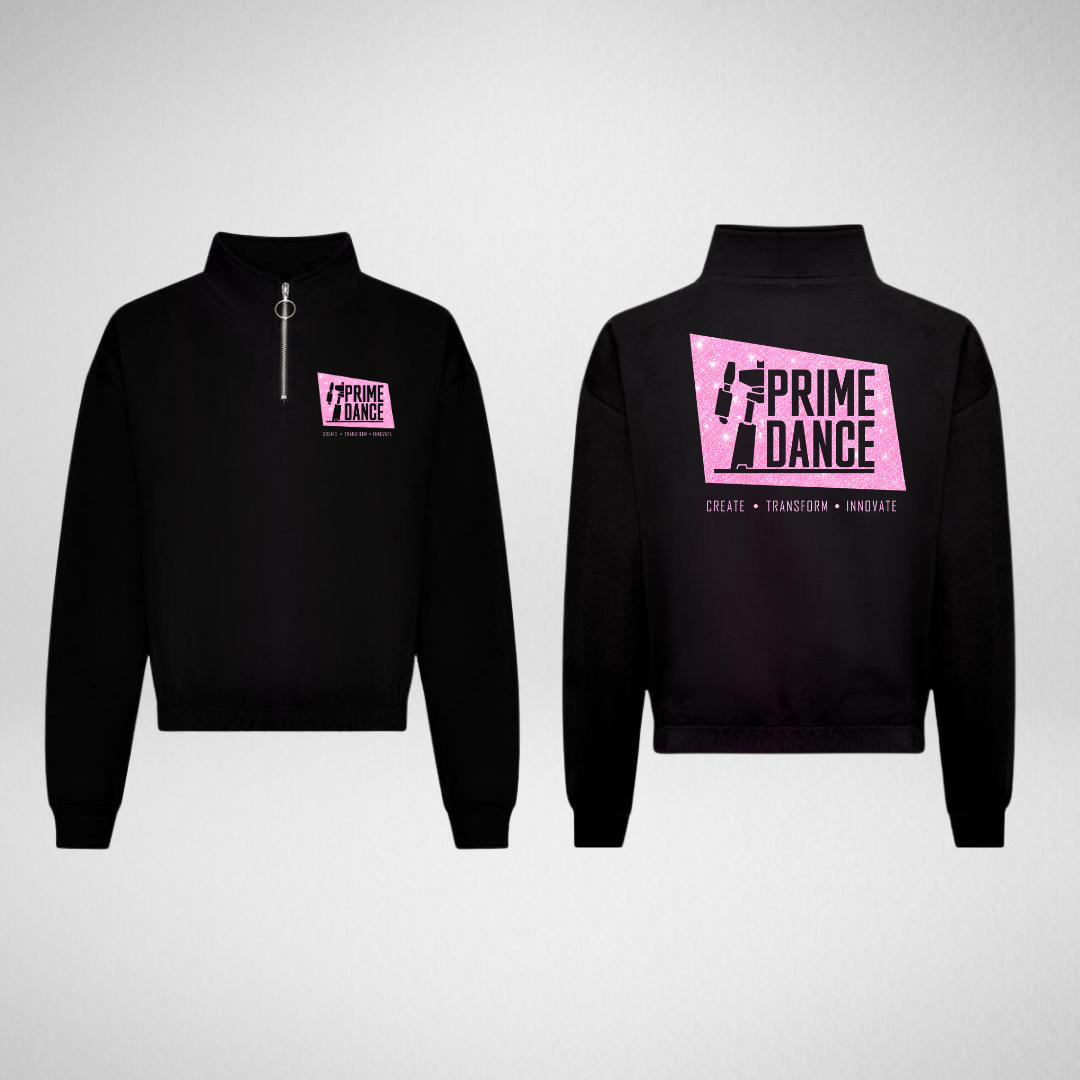 Prime Dance Cropped 1/4 Zip Sweatshirt