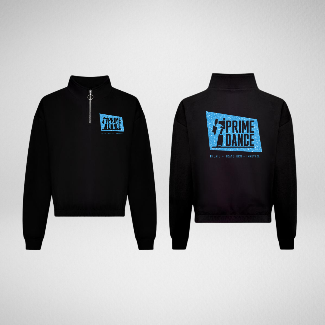 Prime Dance Cropped 1/4 Zip Sweatshirt