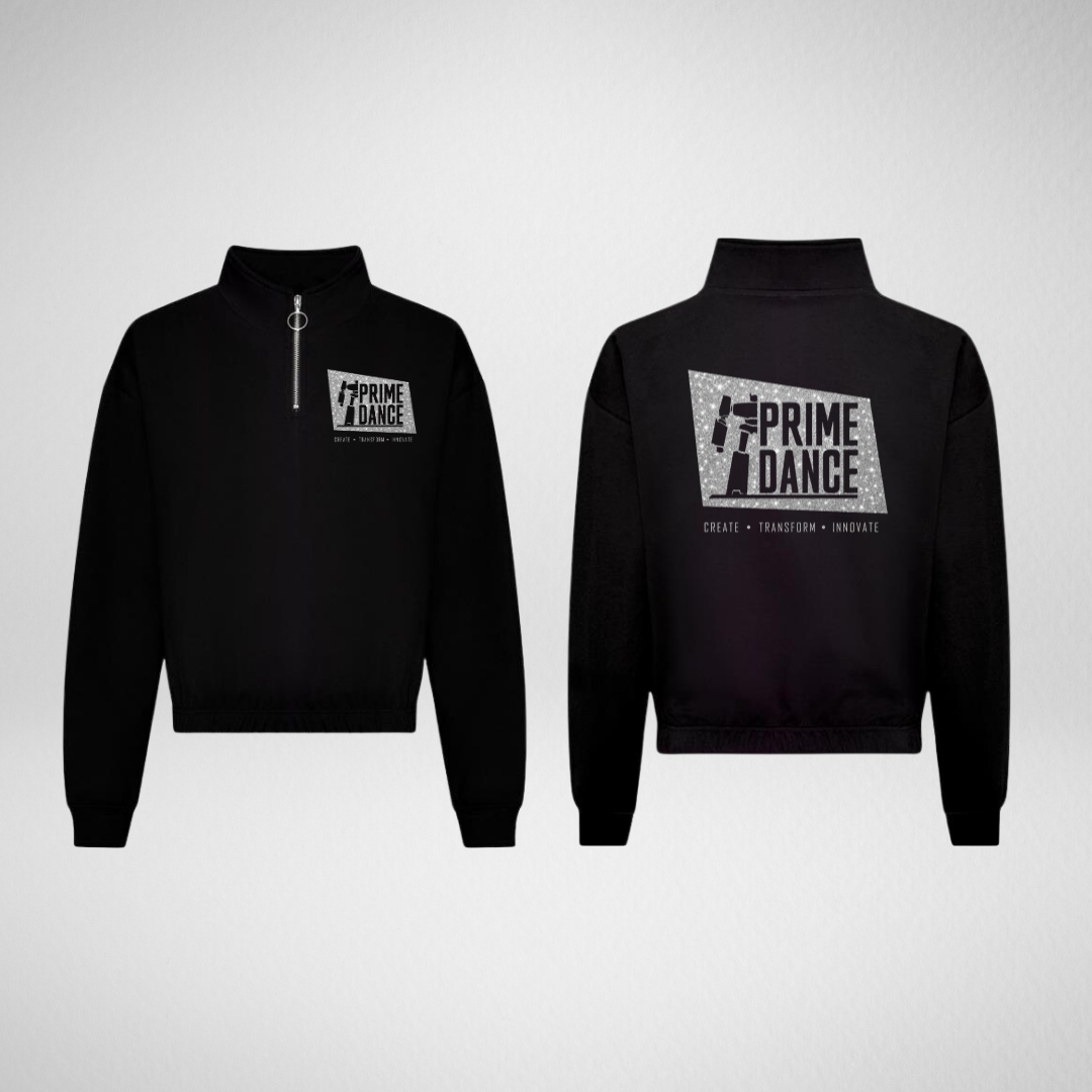 Prime Dance Cropped 1/4 Zip Sweatshirt
