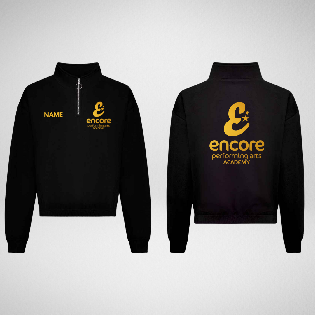Encore Performing Arts Academy Cropped 1/4 Zip Sweatshirt