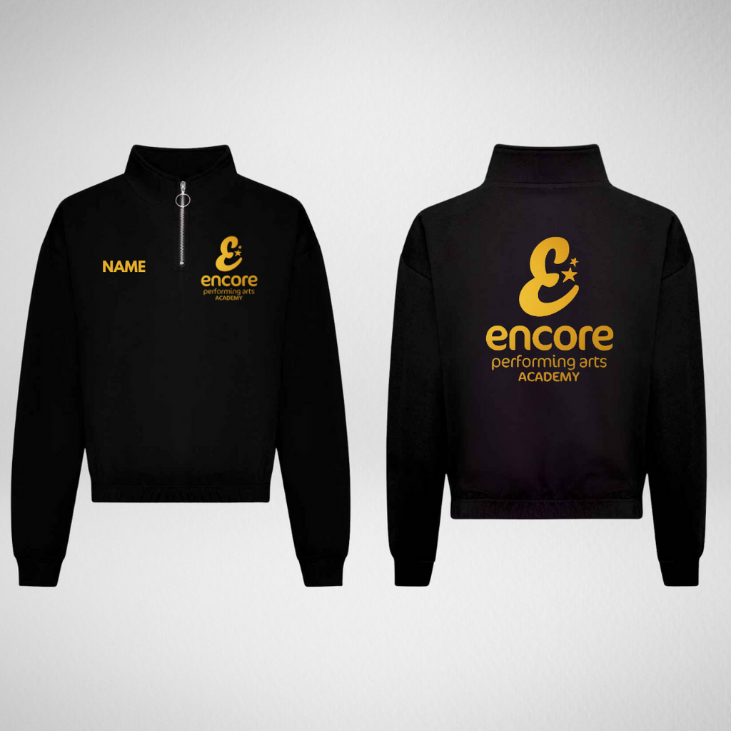 Encore Performing Arts Academy Cropped 1/4 Zip Sweatshirt
