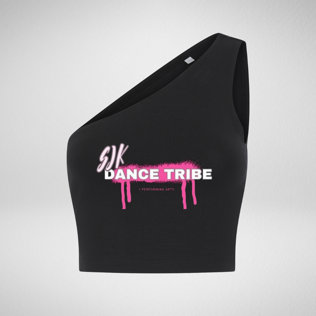 SJK Dance Tribe One Shoulder Crop Top