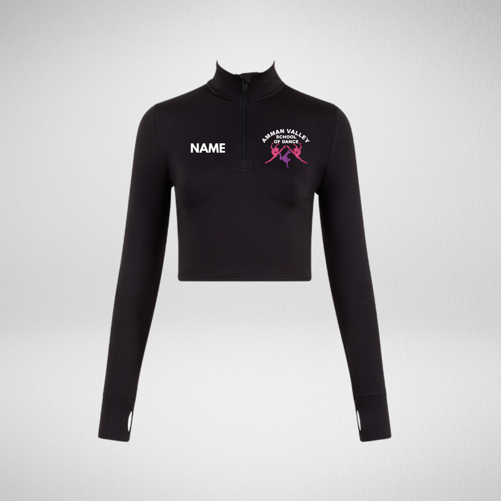 Amman Valley School of Dance Long Sleeved Zip Crop Top