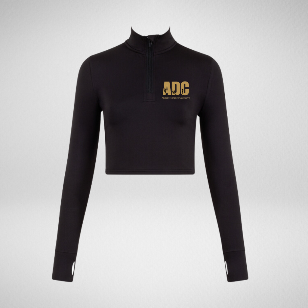 Annabel's Dance Collective Long Sleeved Zip Crop Top