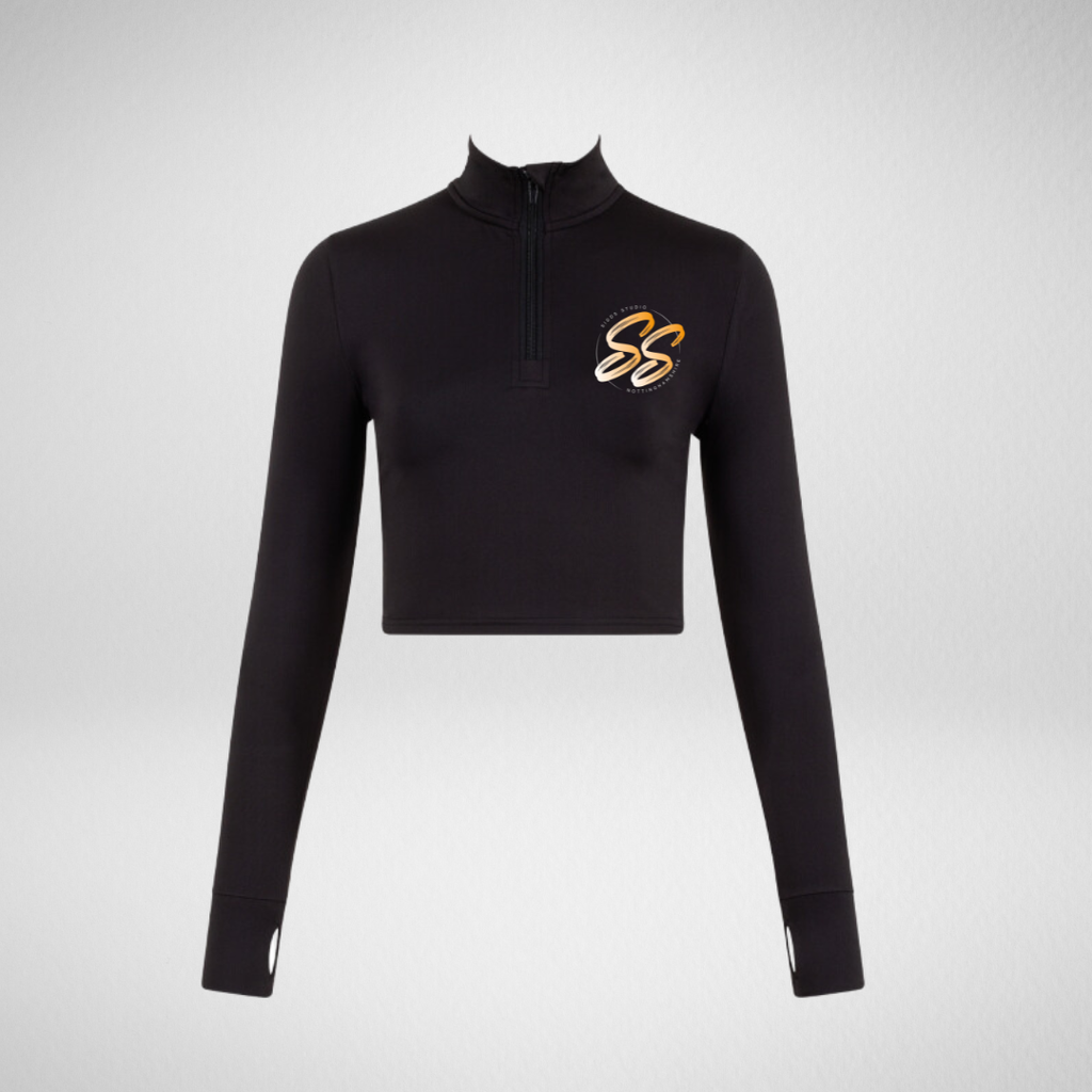 Sidds Studio Long Sleeved Zip Crop Top