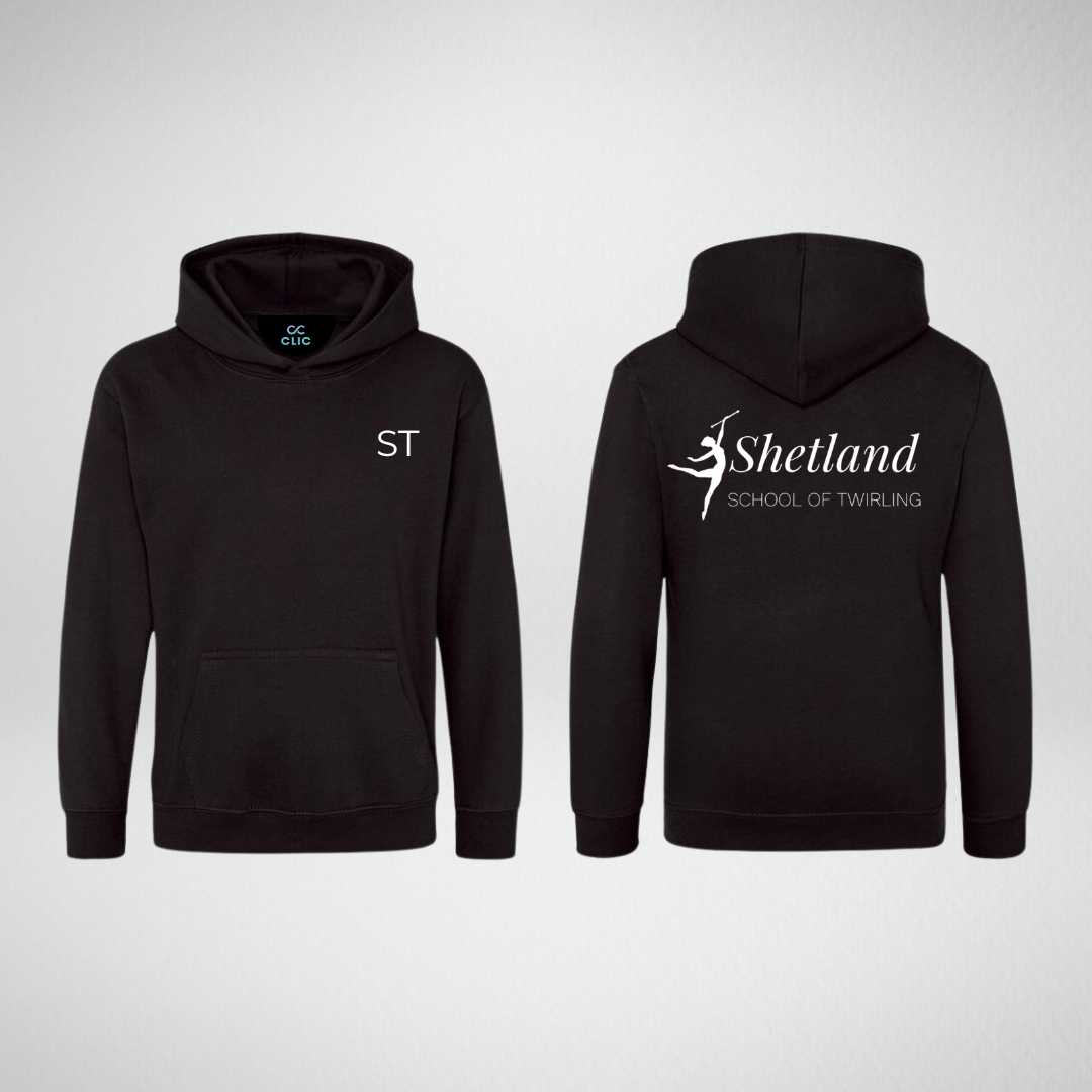 Shetland School of Twirling Black Pullover Hoodie