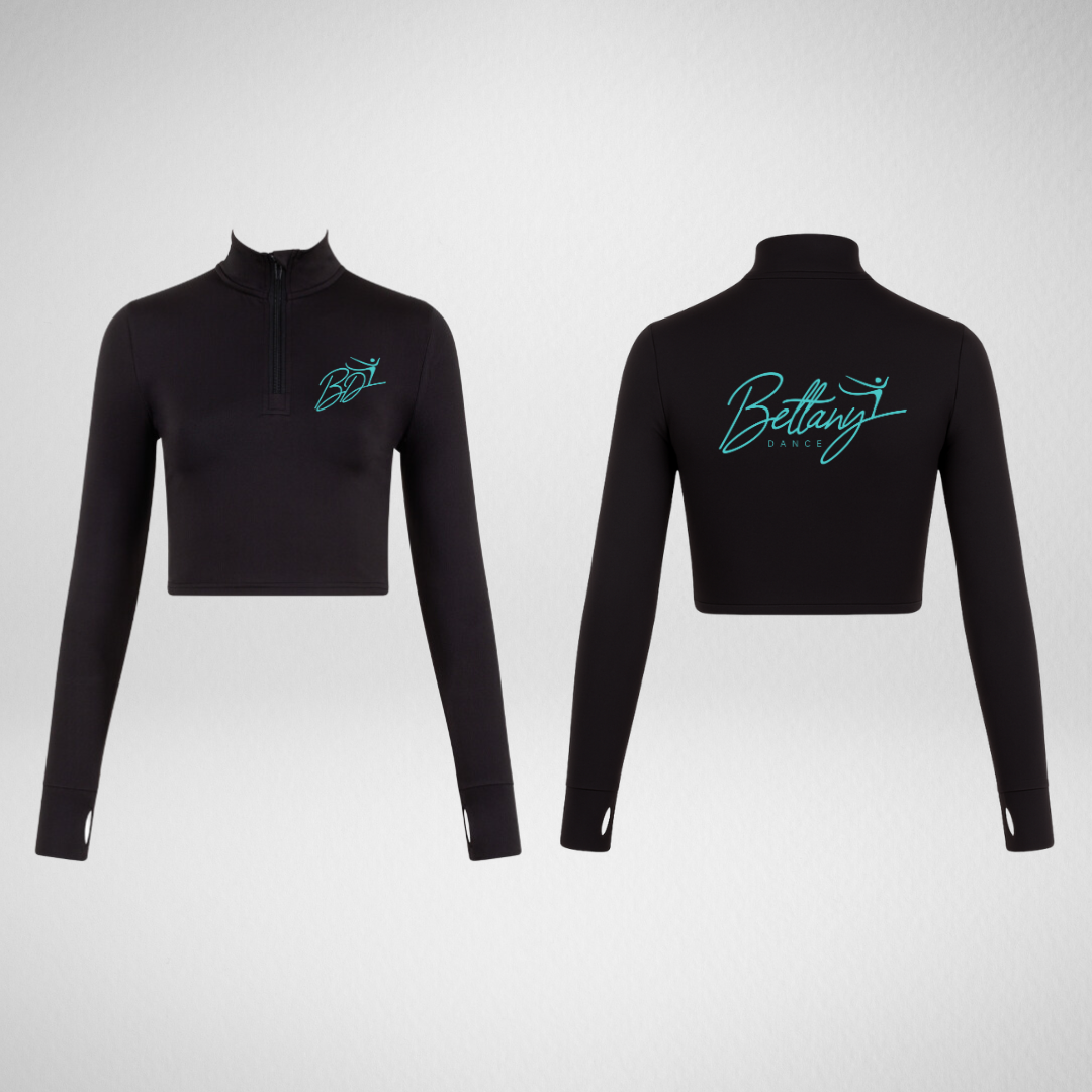 Bettany Dance Long Sleeved Zip Crop Top