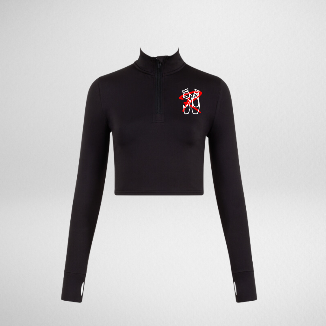 Rendition Dance School Long Sleeved Zip Crop Top