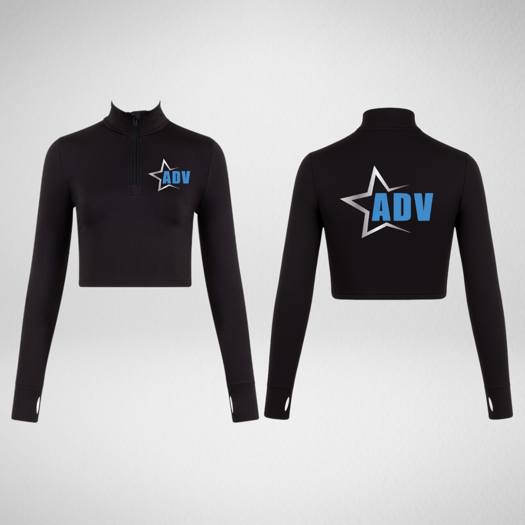 ADV Dance Academy Long Sleeved Zip Crop Top