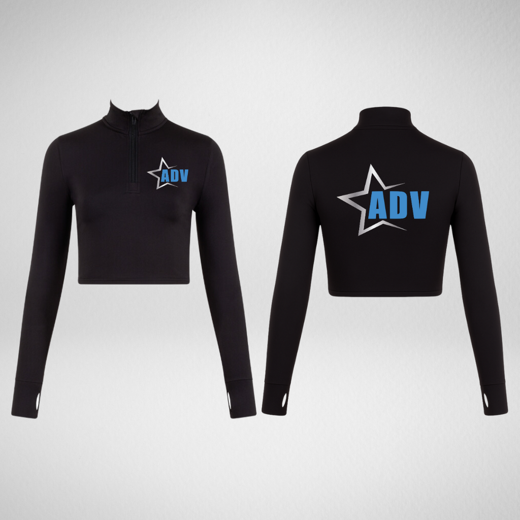 ADV Dance Academy Long Sleeved Zip Crop Top