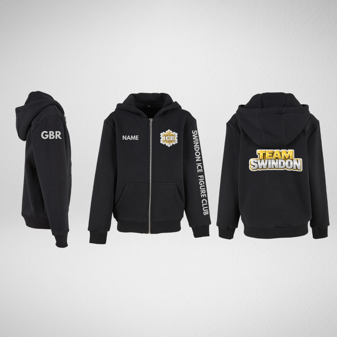 Swindon Ice Figure Club Main Range Silver Supersoft Zip Hoodie