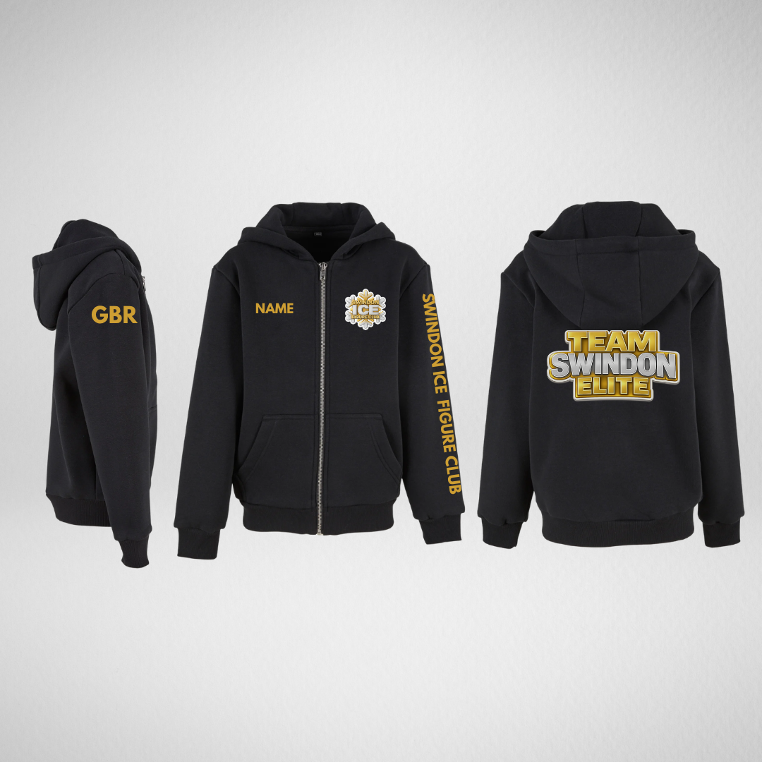 Swindon Ice Figure Club Main Range Gold Supersoft Zip Hoodie