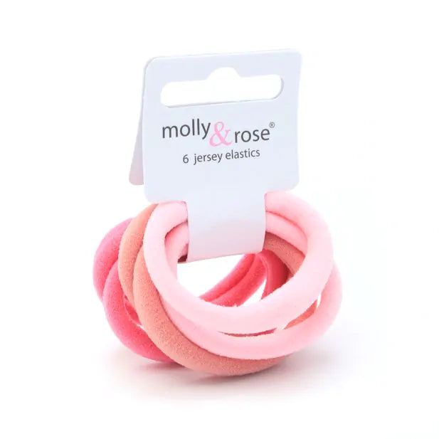 Jersey Elastics - Pinks - Card Of 6