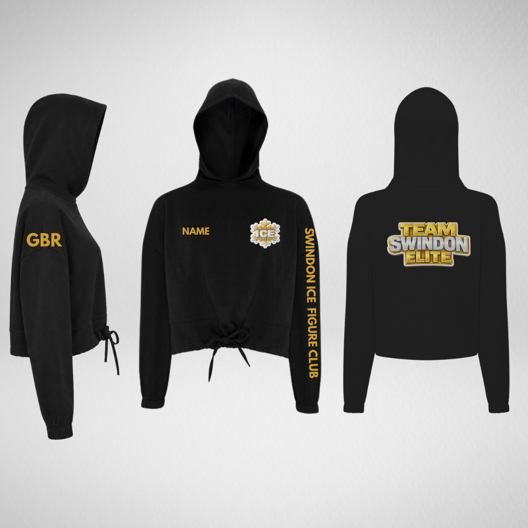 Swindon Ice Figure Club Main Range Gold Cropped Oversized Pullover