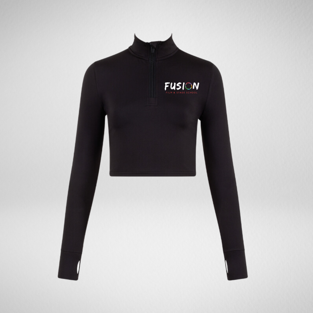 Fusion Film & Stage School Long Sleeved Zip Crop Top
