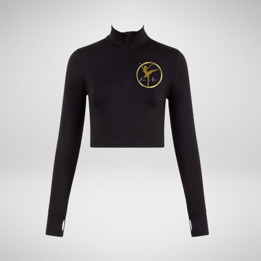 Elite Arts Long Sleeved Zip Crop Top