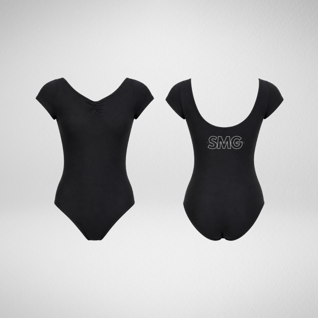 SMG Youth Dance Company Black Alice Ruched Leotard