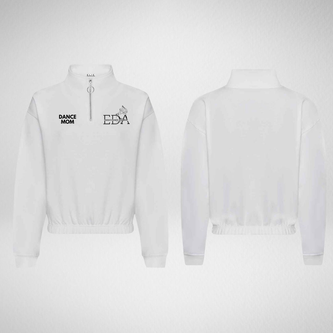 Emma's Dance Academy Dance Mom Cropped 1/4 Zip Sweatshirt