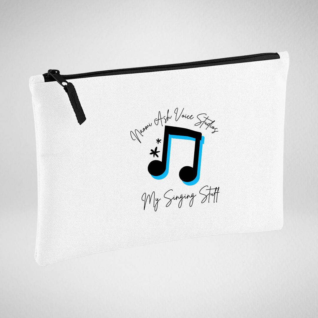 Naomi Ash Voice Studios White Accessory Pouch
