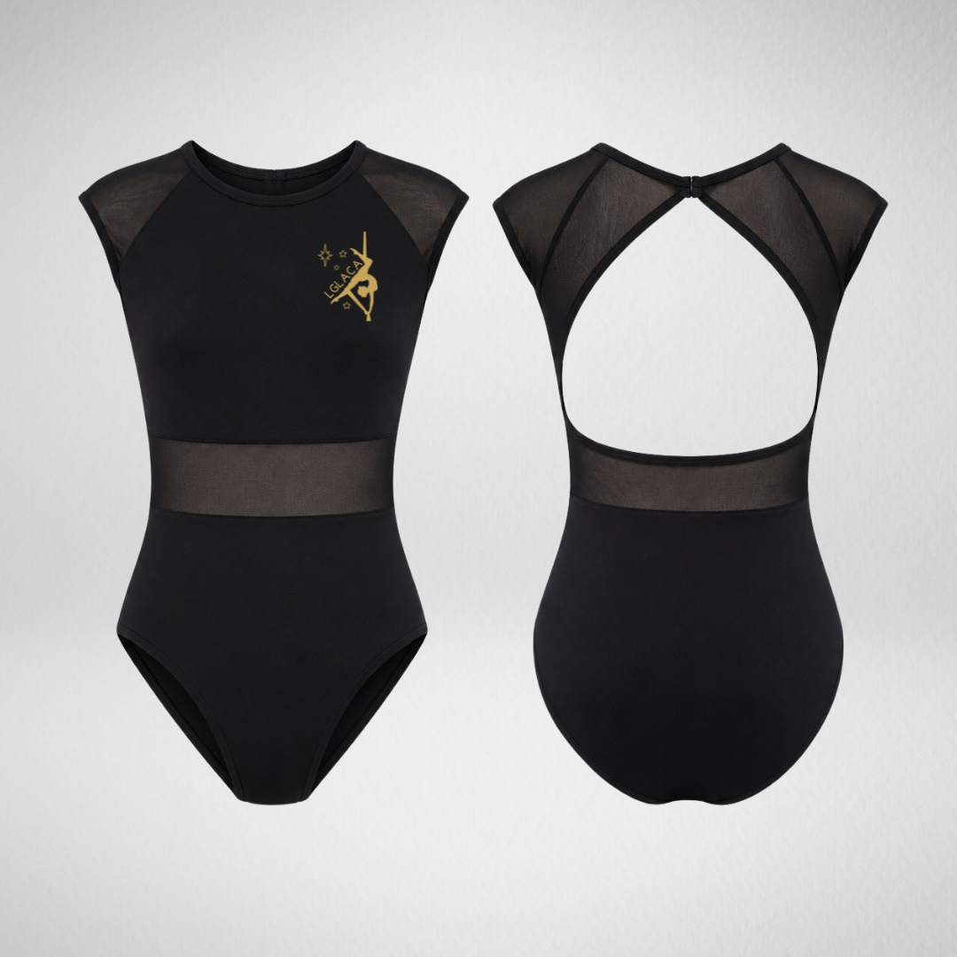Let's Get Loud Open Back Mesh Panel Leotard
