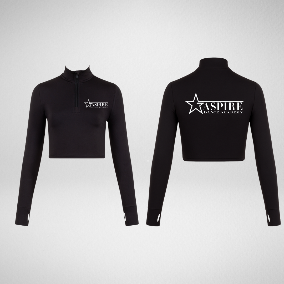 Aspire Dance Academy Long Sleeved Zip Crop Top