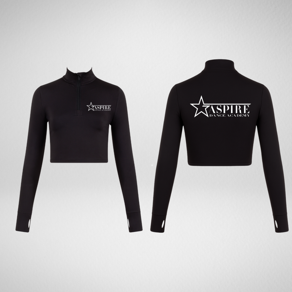 Aspire Dance Academy Long Sleeved Zip Crop Top