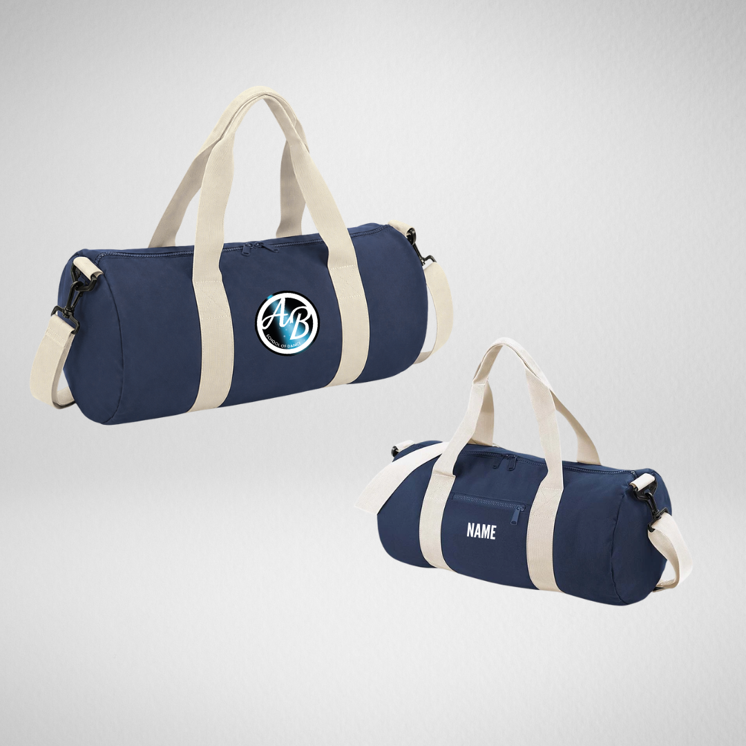 AB School Of Dance Navy Original Barrel Bag