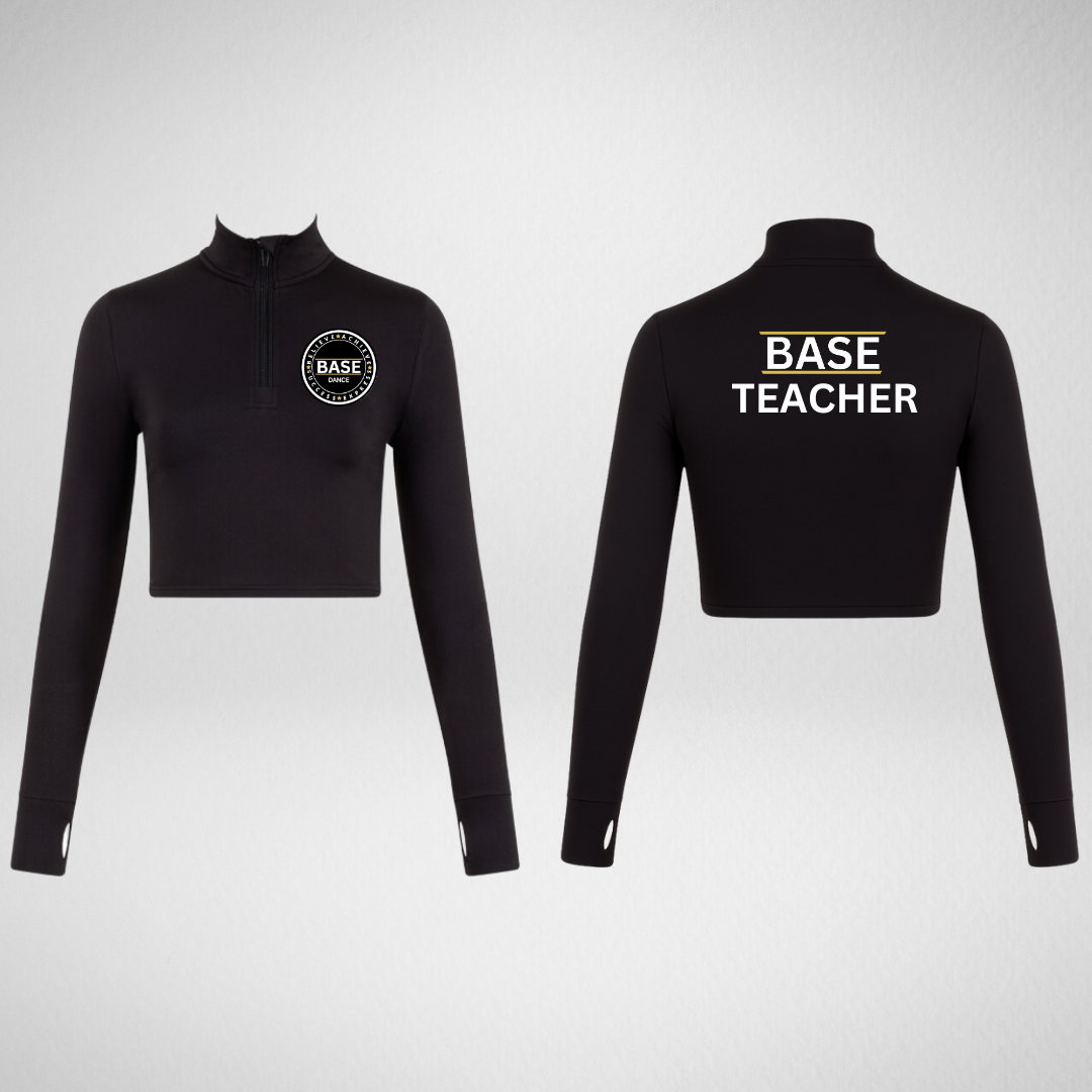 Base Dance Long Sleeved Zip Crop Top