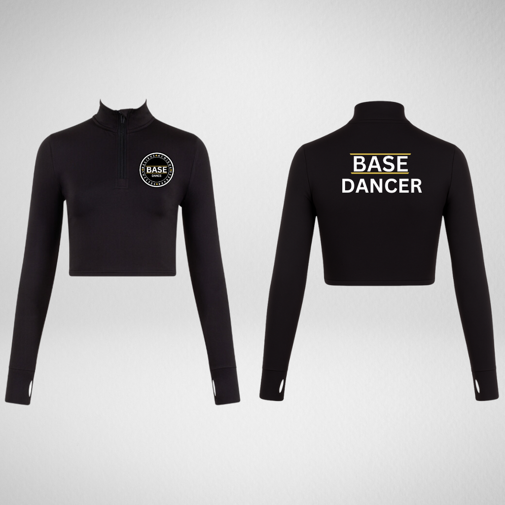 Base Dance Long Sleeved Zip Crop Top