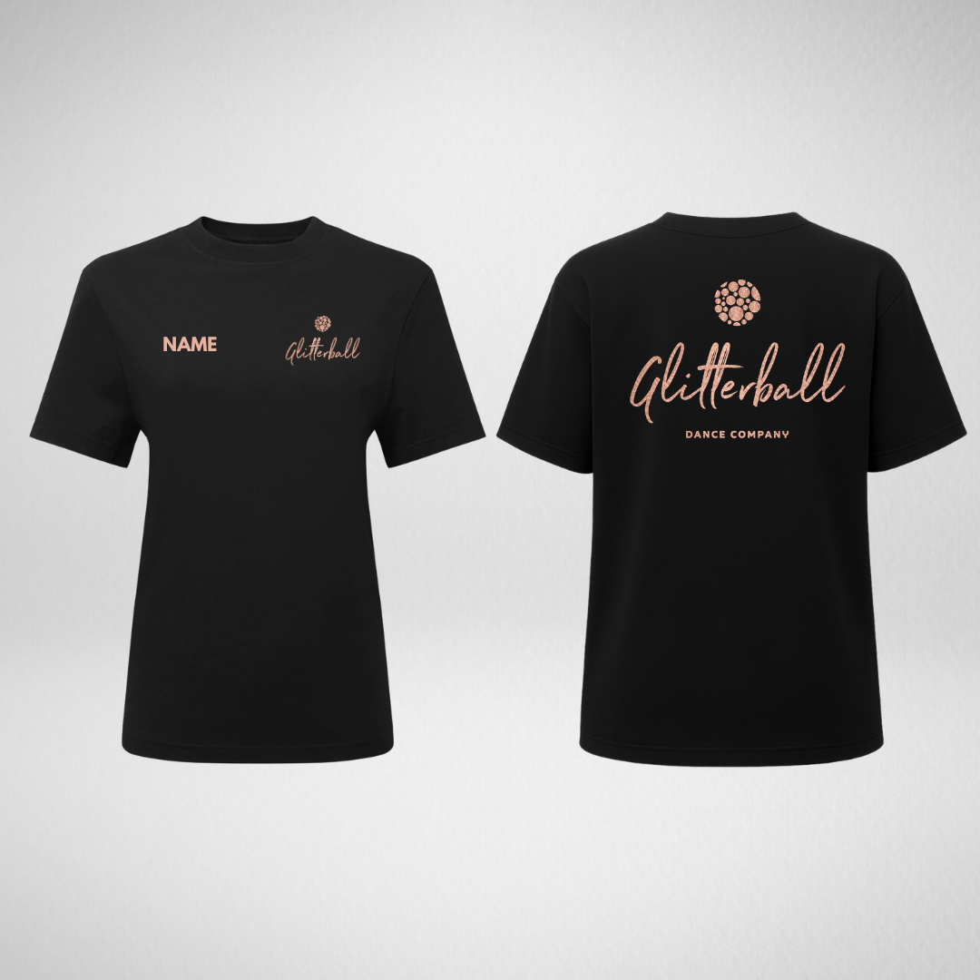 Glitterball Dance Company Black Boxy Oversized T-Shirt