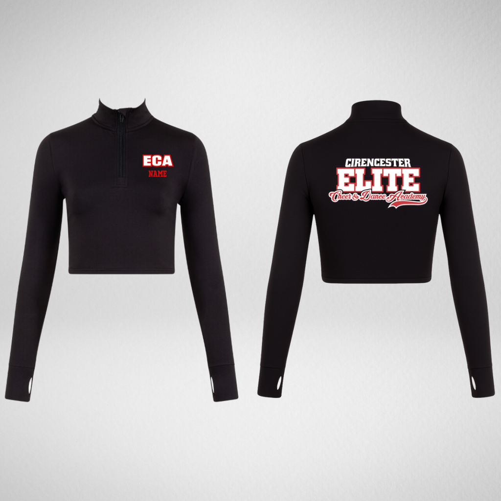 Cirencester Elite Cheer & Dance Academy Long Sleeved Zip Crop Top