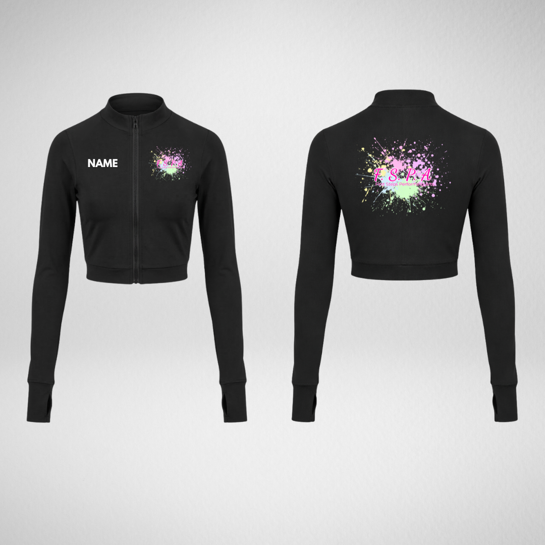 First Steps Performing Arts Long Sleeved Full Zip Crop Jacket