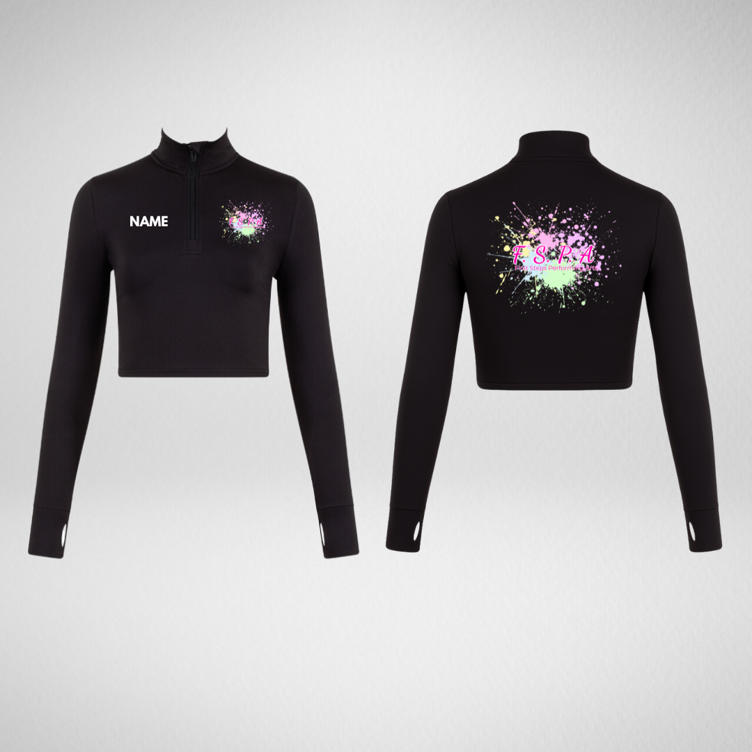 First Steps Performing Arts Long Sleeved Zip Crop Top