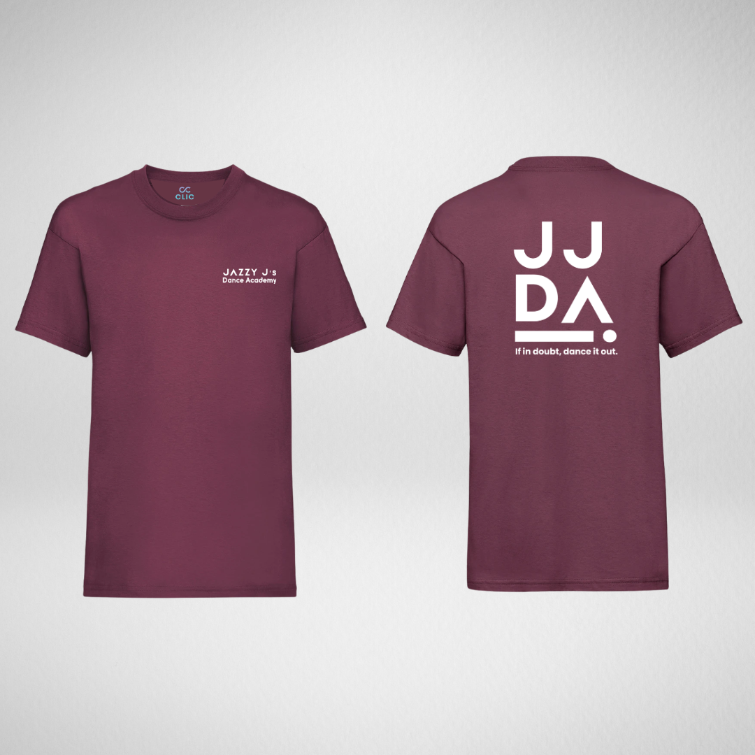 Jazzy J's Dance Academy Burgundy T-shirt