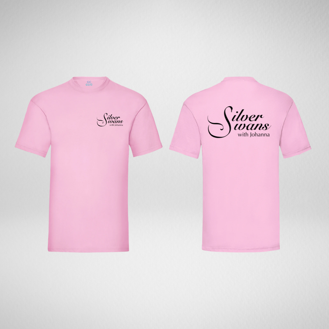 Silver Swans Light Pink Cotton T-Shirt