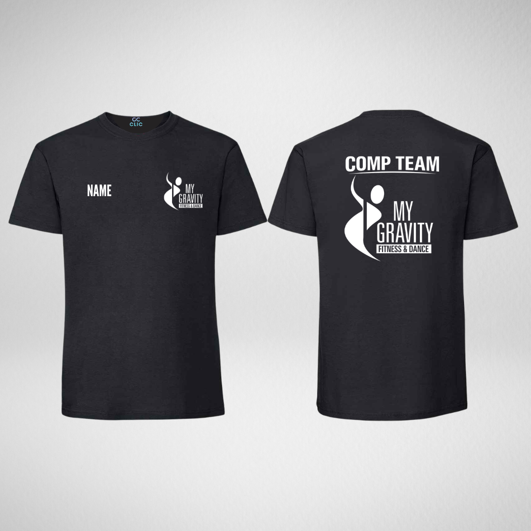 My Gravity Aerial & Dance Academy Black COMP TEAM T-shirt