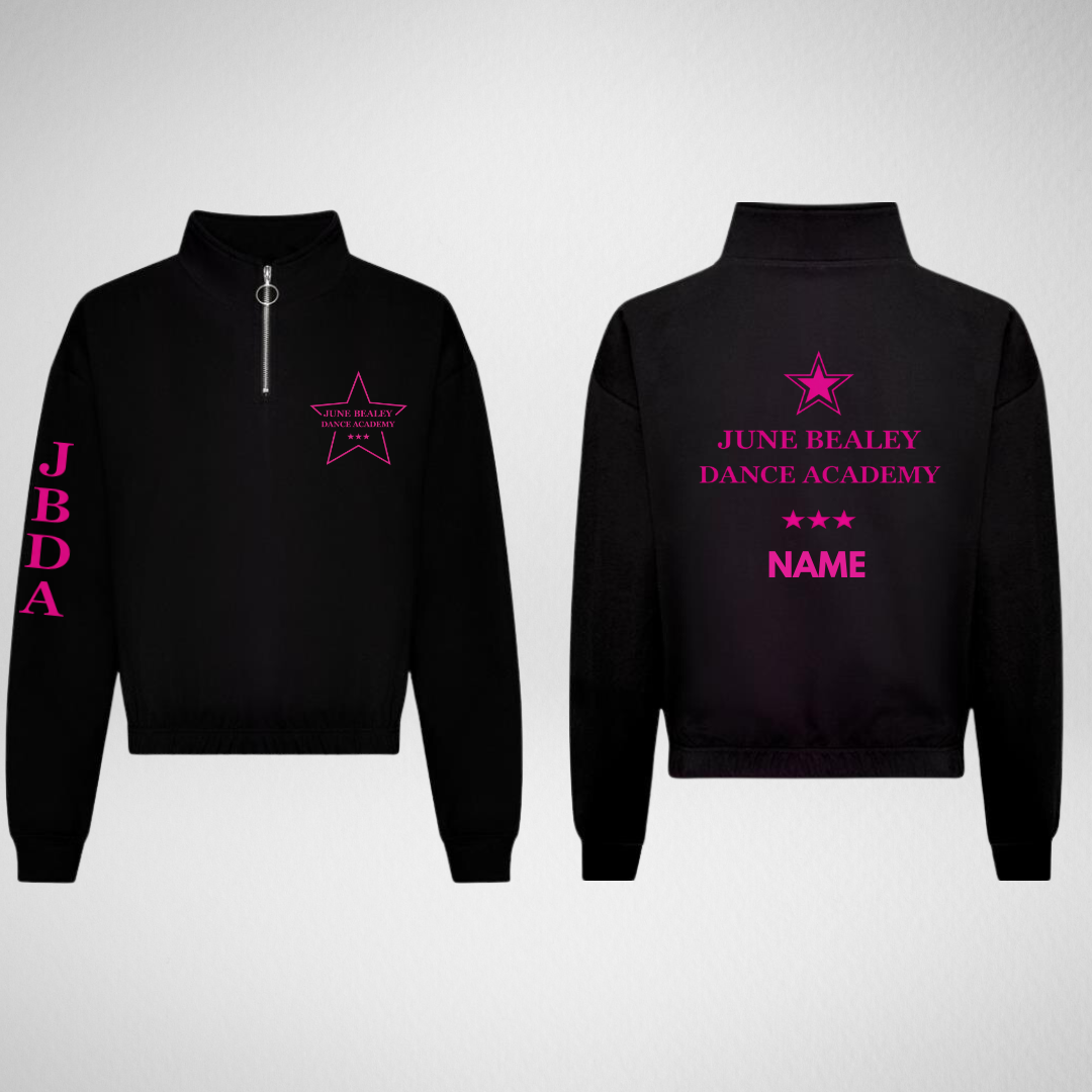 June Bealey Dance Academy Cropped 1/4 Zip Sweatshirt
