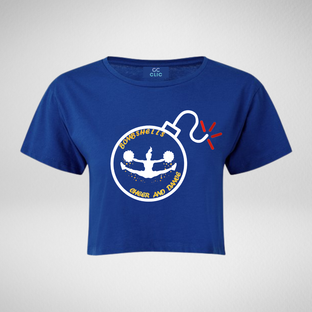 Bombshells Cheer and Dance Cropped T-Shirt
