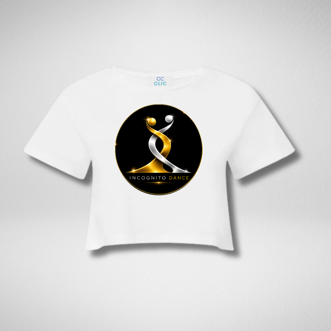 Incognito Dance White Cropped T-Shirt