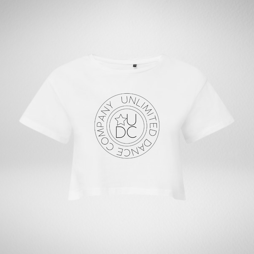Unlimited Dance Company White Cropped T-Shirt