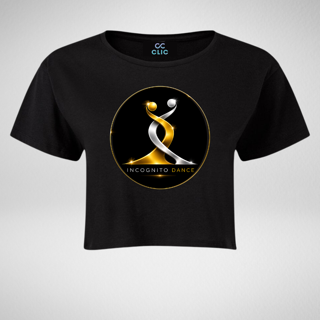 Incognito Dance Black Cropped T-Shirt