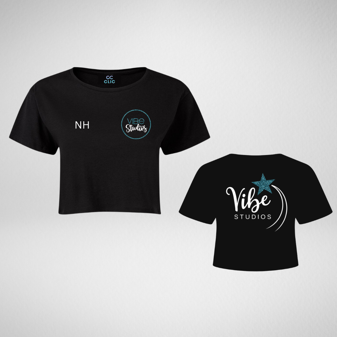 Vibe Studios Glitter Cropped T-Shirt