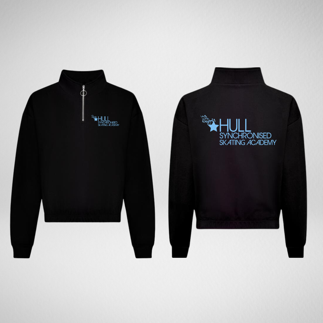 Hull Synchronised Skating Academy Cropped 1/4 Zip Sweatshirt