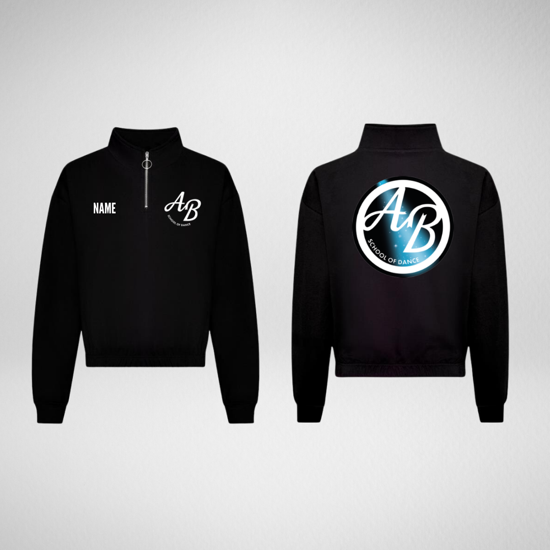 AB School of Dance Cropped 1/4 Zip Sweatshirt