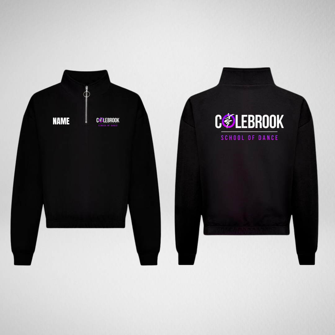 Colebrook School of Dance Cropped 1/4 Zip Sweatshirt