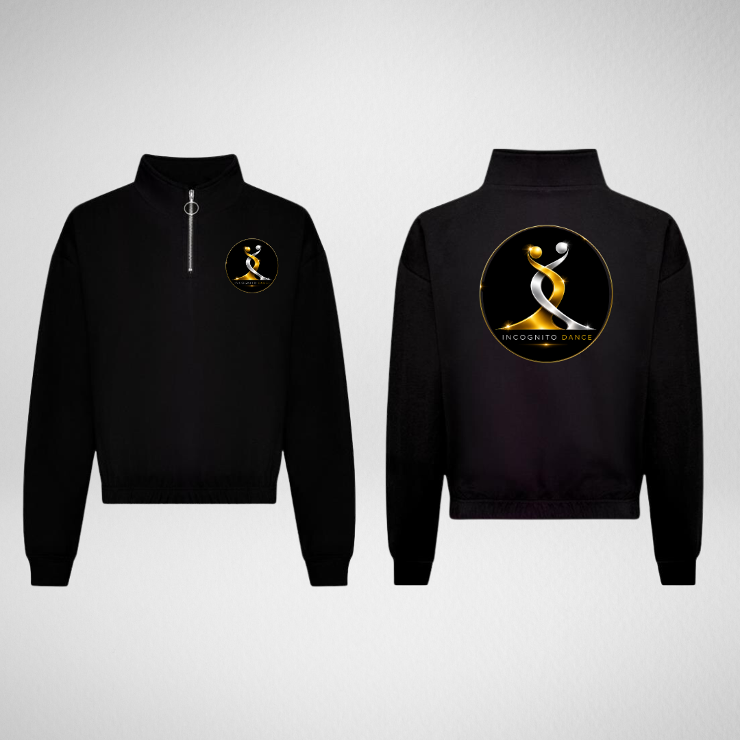 Incognito Dance Cropped 1/4 Zip Sweatshirt