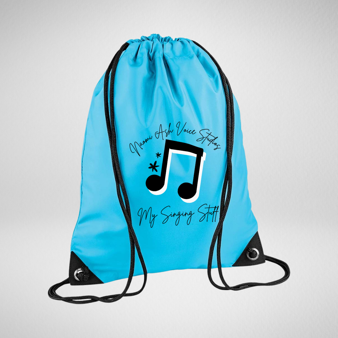 Naomi Ash Voice Studios Blue Drawstring Bag