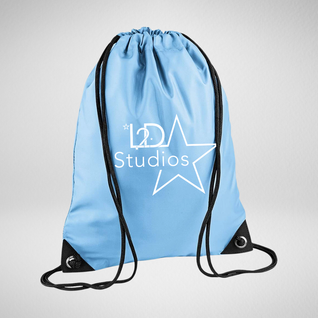 L2D Studios Sky Blue Drawstring Bag